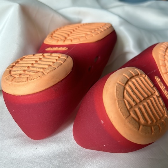 Crocs Melon Orange Mary Janes Open Toe Slip-On Shoe Toddler Girls Size 9 C - Picture 5 of 12